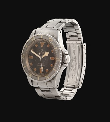 Lot 2109 - Tudor: A Rare Stainless Steel Tudor "Snowflake" Submariner Wristwatch