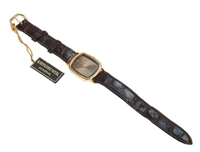 Lot 170 - A Raymond Weil plated quartz wristwatch, with...
