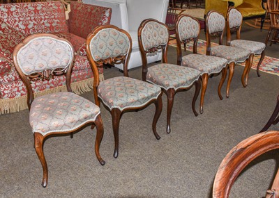 Lot 1386 - Six Victorian rosewood dining chairs