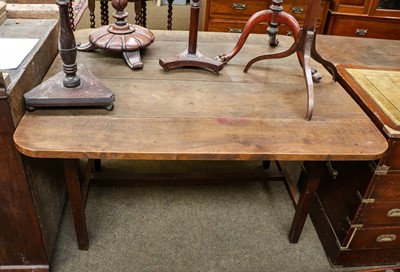 Lot 1339 - A 19th century oak kitchen table, 122cm by...