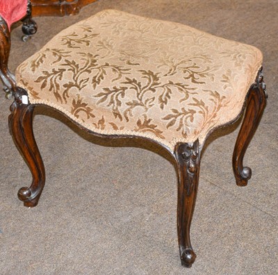 Lot 1413 - A Victorian mahogany stool