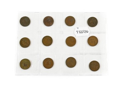 Lot 2037 - 12 x George IV Farthings, to include: First...