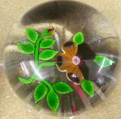 Lot 9 - ~ A Baccarat Pansy Paperweight, circa 1850,...