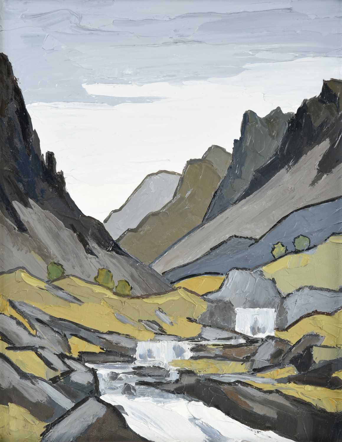Lot 1083 - David Barnes (1942-2021) "Mountain Stream"...