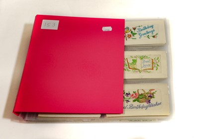 Lot 217 - Another pink album containing 44 silk...