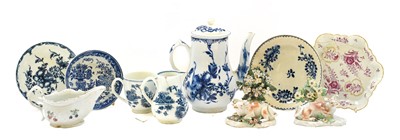 Lot 1 - A collection of 18th century English porcelain,...