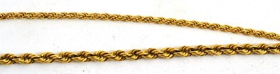 Lot 204 - An 18ct gold rope twist bracelet and a 9ct gold necklace