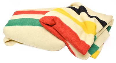 Lot 2160 - Hudson Bay Company Wool Blanket with stripes...