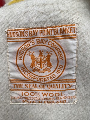 Lot 2160 - Hudson Bay Company Wool Blanket with stripes...