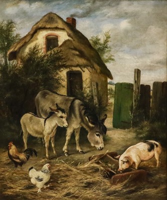 Lot 1172 - After Reuben Hunt (1879-1962) Farmyard scene...