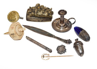 Lot 239 - Assorted silver collectables, including: a...