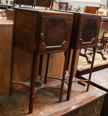 Lot 1342 - ~ A pair of Georgian bedside...