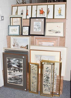 Lot 1180 - A collection of 20th century watercolours,...