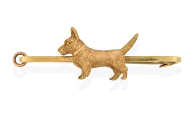 Lot 2329 - A Terrier Bar Brooch