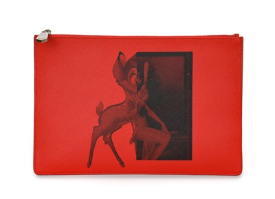 Lot 3022 - Givenchy 'Bambi' Red Leather Clutch Bag with a...