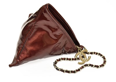 Lot 2318 - Chanel Pyramid Minaudiere Bag, in a plum...