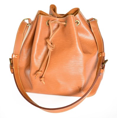 Lot 5059 - Louis Vuitton Brown Epi Leather Drawstring Bag,...