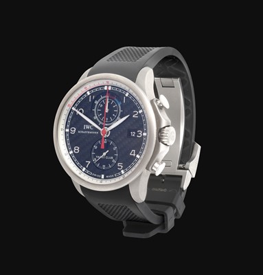 Lot 2135 - IWC: A Fine Titanium Automatic Calendar Chronograph Wristwatch