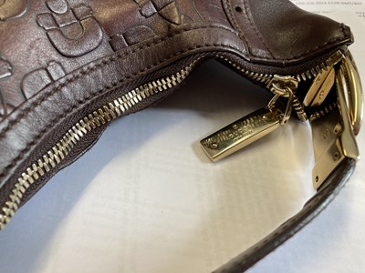 Lot 3029 - Gucci Brown Leather Hobo Handbag, embossed...