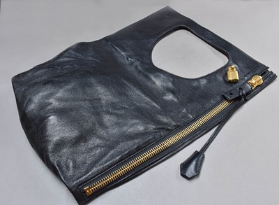 Lot 3018 - Tom Ford Black Leather Alix Fold Over Bag,...