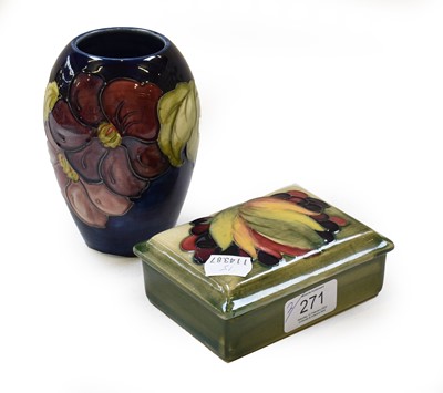 Lot 271 - A Moorcroft vase decorated in the Clematis...