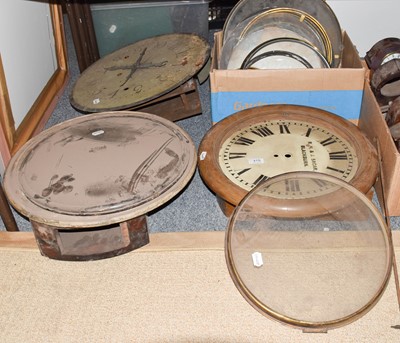 Lot 415 - A convex glass dial clock case for a 16" dial,...