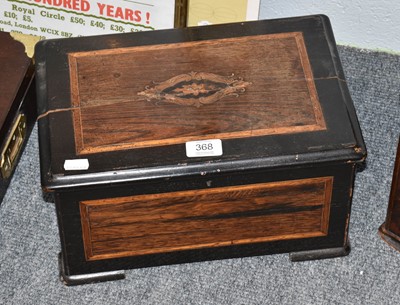 Lot 368 - A small 19th century Swiss cylinder music box...