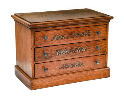 Lot 687 - A Victorian Oak Shop Counter-Top Chest of...