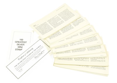 Lot 444 - The 100 Greatest Stamps of The World, Sterling...