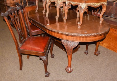 Lot 1410 - A Victorian extending dining table with one...