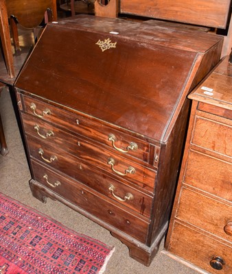 Lot 1426 - A Georgian mahogany bureau, 81cm by 55cm by 106cm