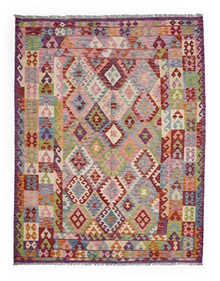 Lot 535 - Afghan Kilim, modern The diamond lattice field...