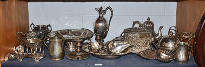 Lot 352 - A collection of assorted silver plate,...
