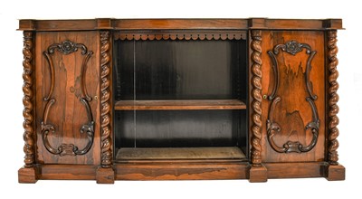 Lot 286 - An Early Victorian Rosewood Dwarf Bookcase,...