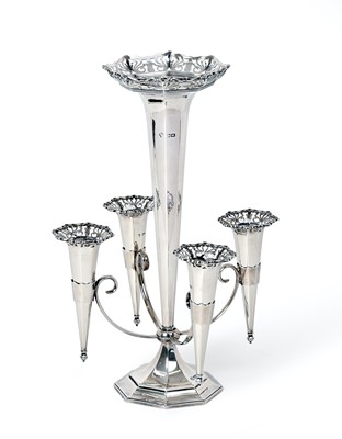 Lot 2135 - An Edward VII Silver Centrepiece-Vase