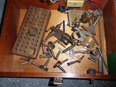 Lot 348 - A watchmaker's lathe with collets, etc