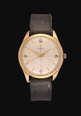 Lot 2263 - Omega: An 18 Carat Gold Centre Seconds Wristwatch