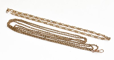 Lot 229 - A 9 carat gold fancy link necklace, length...