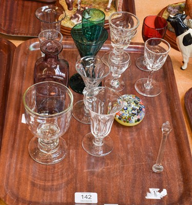 Lot 142 - A small quantity of glassware, including a...
