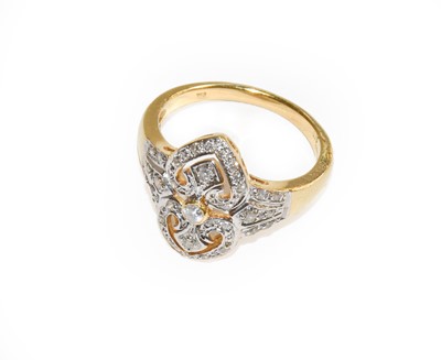 Lot 272 - An 18 carat gold diamond ring, finger size M1/2