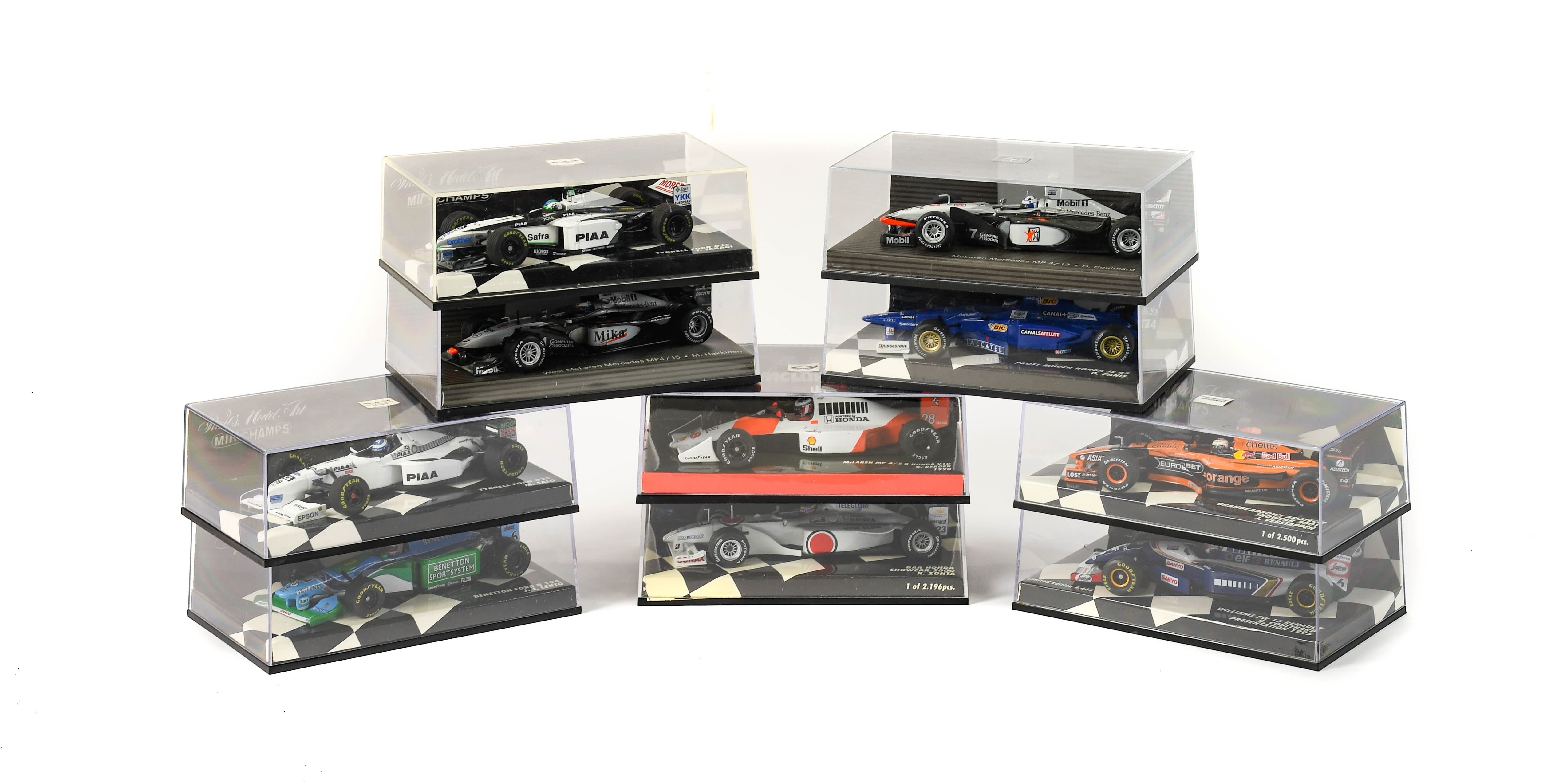 Lot 13 - Minichamps 1:43 Scale F1 Group