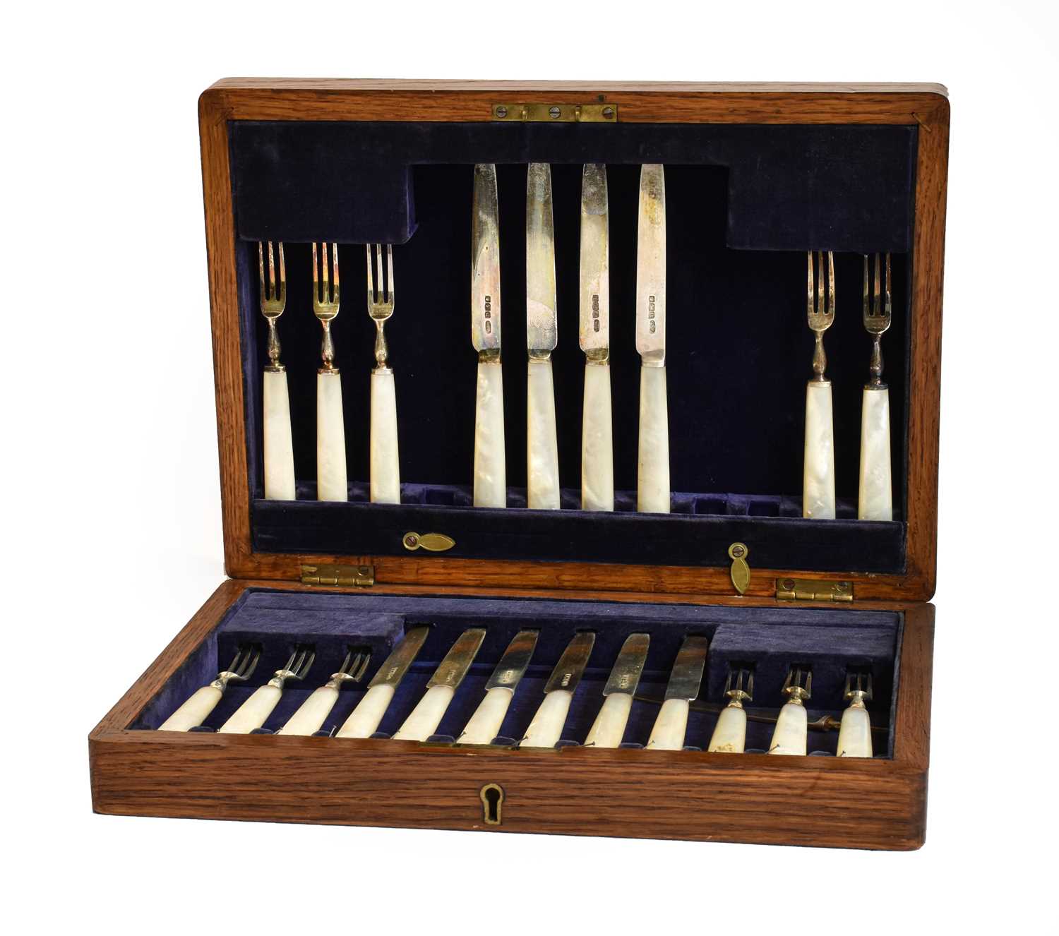 Lot 110 - A Cased Set of George V Silver and...