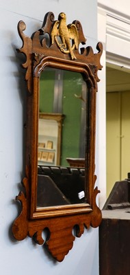 Lot 1245 - A George III mahogany parcel gilt fretwork...