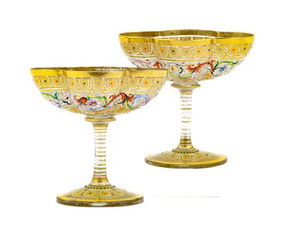 Lot 5 - A Pair of Lobmeyer Style Glass Sweetmeat...