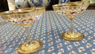 Lot 5 - A Pair of Lobmeyer Style Glass Sweetmeat...