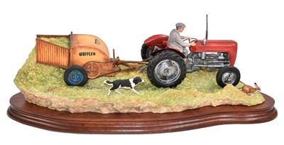 Lot 1018 - Border Fine Arts 'Hay Turning' (Massey Ferguson Tractor and Wuffler)