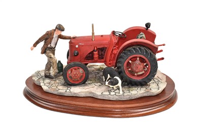 Lot 1020 - Border Fine Arts 'Kick Start' (David Brown Cropmaster Tractor Farmer and Collie)