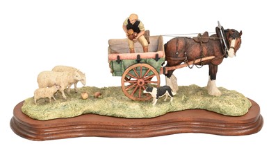 Lot 1085 - Border Fine Arts 'Supplementary Feeding' (Tip Cart)