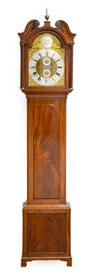 Lot 621 - A Mahogany Eight Day Longcase Clock, swan neck...