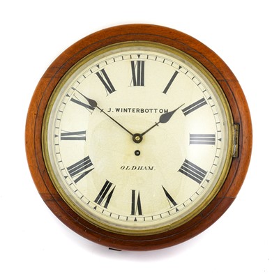 Lot 163 - A Mahogany 14-inch Dial Wall Timepiece, signed...